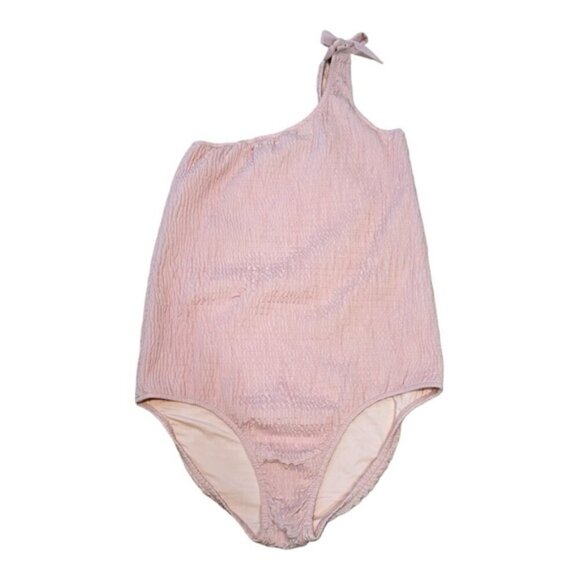 Legoe Heritage pastel pink palm springs one shoulder maternity bathing suit XL - Picture 2 of 5